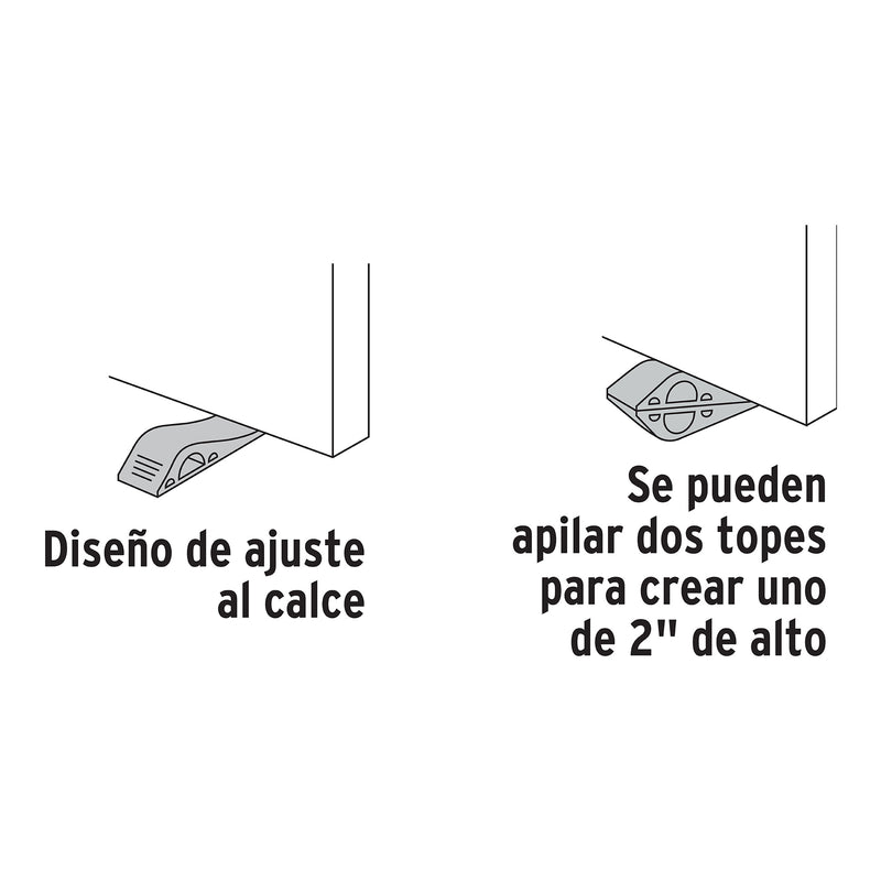 Tope de caucho sintético para puerta de 12 cm, Hermex