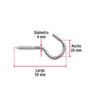 BLISTER CON 4 ARMELLAS ABIERTAS DE 21 X 80, FIERO