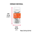 BLISTER CON 6 ARMELLAS ABIERTAS DE 20 X 70, FIERO