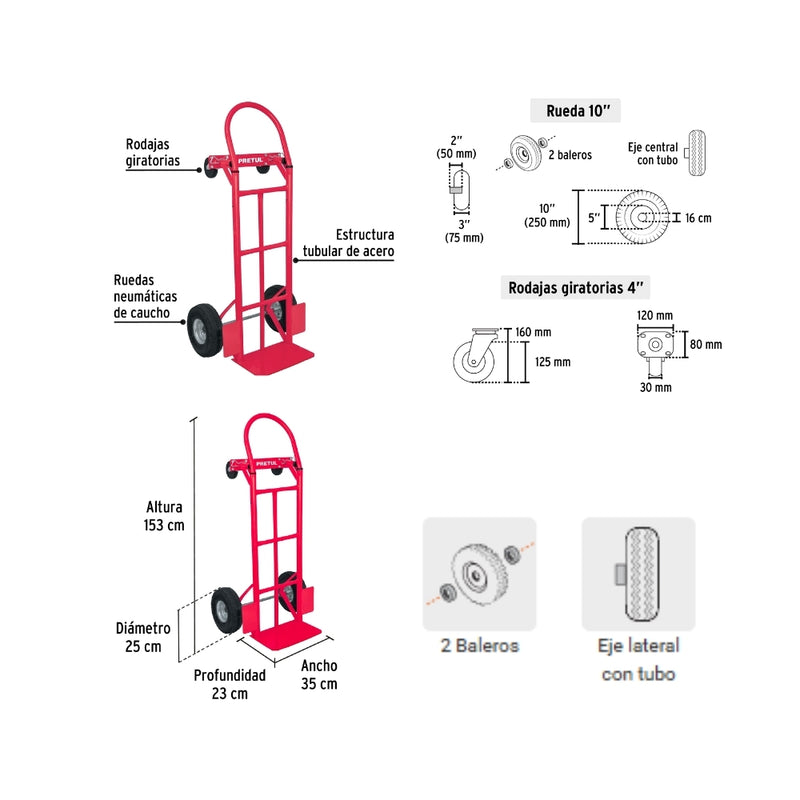 CARRO DE CARGA 385KG DE PLATAFORMA TRUPER
