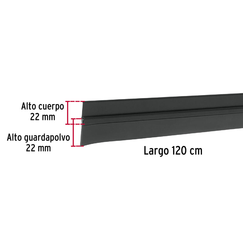 Guardapolvo fijo de 120 cm, negro, Hermex