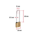 CANDADO LATON 30MM PRETUL