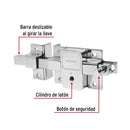 CERRADURA BARRA FIJA, LLAVE TETRA, IZQUIERDA