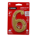Número 6 de latón sólido 4", Hermex