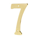 Número 7 de latón sólido 4", Hermex