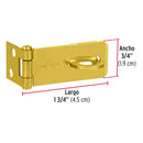 Portacandado de acero latonado 1-3/4", Hermex