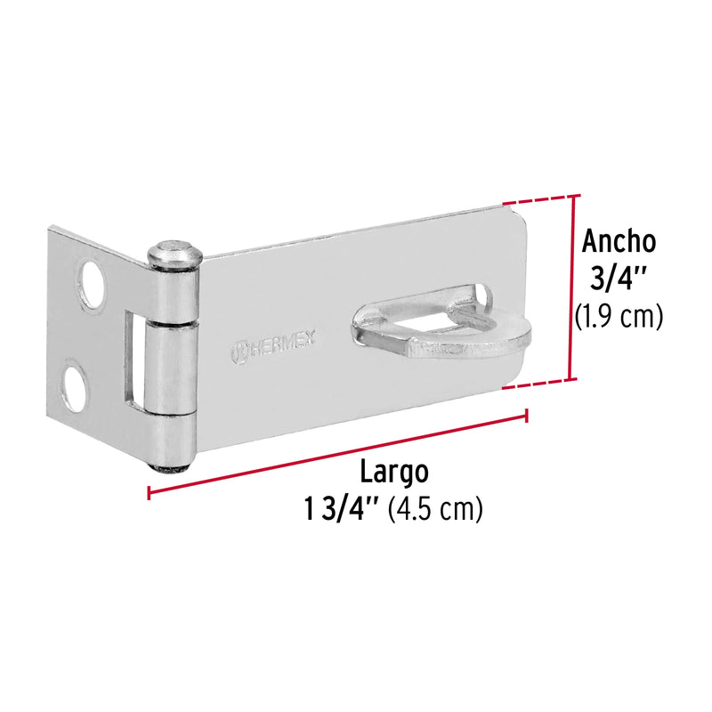 Portacandado de acero zincado 1-3/4", Hermex