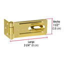 Portacandado de acero latonado 3-1/4", Hermex