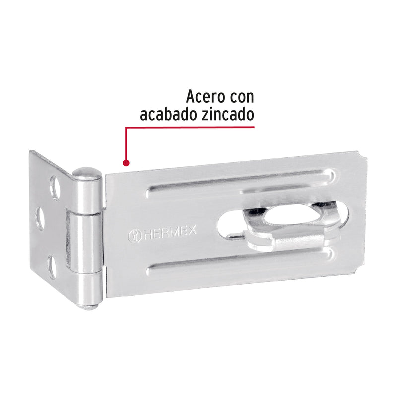 Portacandado de acero zincado 3-1/4", Hermex