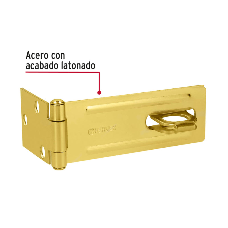 Portacandado de acero latonado 2-1/2", Hermex