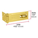 Portacandado de acero latonado 2-1/2", Hermex