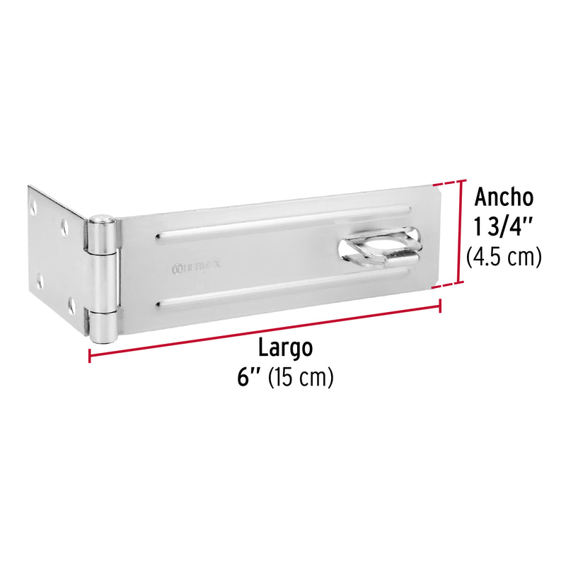 Portacandado de acero zincado 6", Hermex