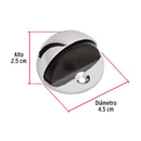 Tope media luna para puerta, acabado cromo, Hermex