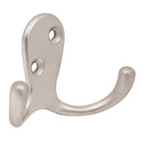 Gancho doble tipo perchero, niquel satinado