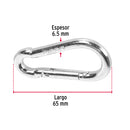 Bandola mosquetón de acero 1/4", Fiero