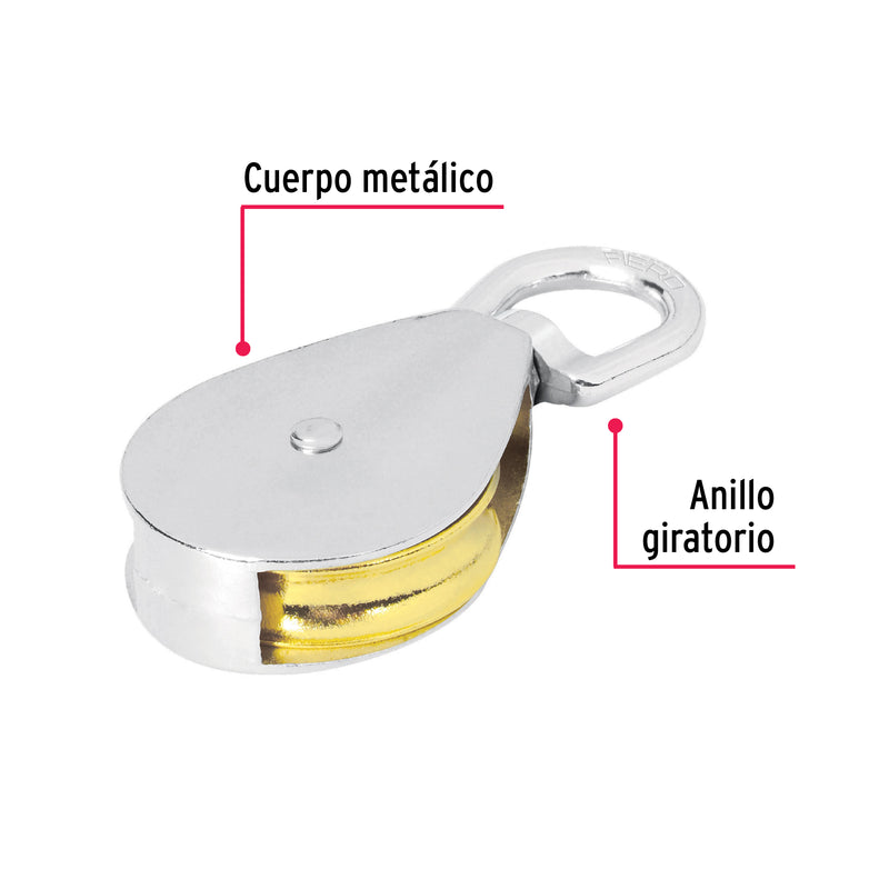 Roldana metálica Fiero de 2"
