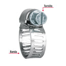 10 abrazaderas mini sin fin reforzadas