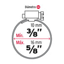 10 abrazaderas mini sin fin reforzadas