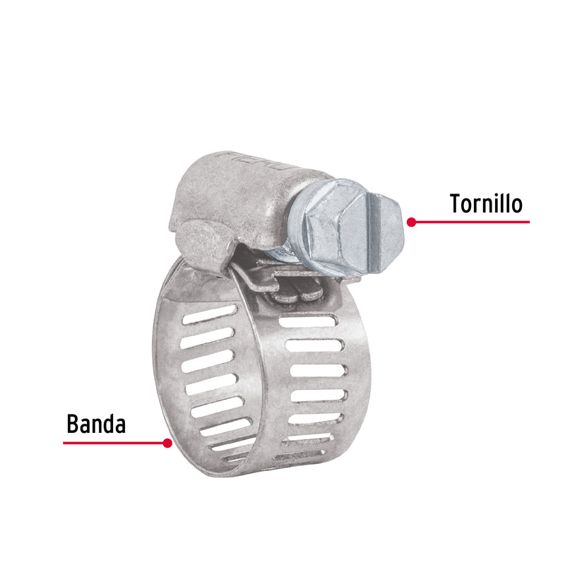 10 abrazaderas Fiero sin fin reforzadas