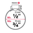 10 abrazaderas Fiero sin fin reforzadas