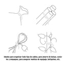 Bolsa con 50 precintos plásticos Volteck, 150 X 3.5 mm