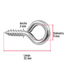 Bolsa con 144 armellas cerradas de 18 x 50