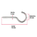 Bolsa con 72 armellas abiertas de 22 x 100, Fiero