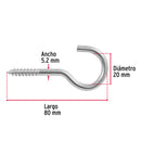 72 armellas abiertas de 23 x 110, Fiero