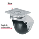 Rueda 40 mm con placa, Fiero