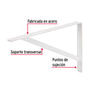 MENSULA REFORZADA 10 X 16" GRIS