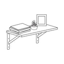 MENSULA REFORZADA 13 X 20" GRIS