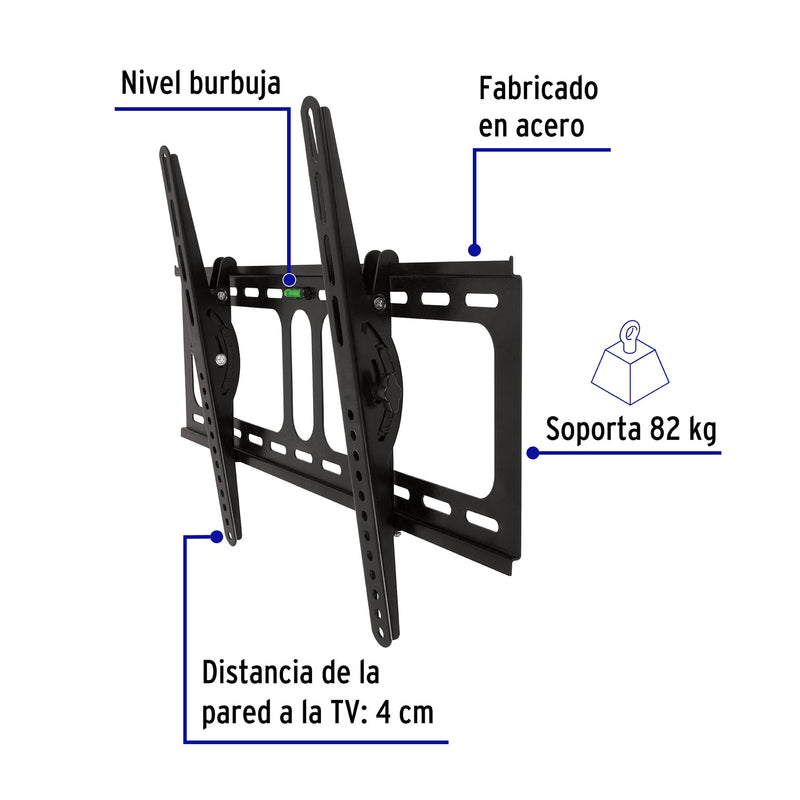 Soporte para pantallas Volteck 26" a 65", movimiento angular