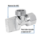 Llave angular 1/2" x 1/2", 1/4 de vuelta, blíster