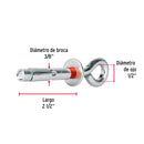 Bolsa con 4 taquetes expansivos 10x65 mm con armella cerrada