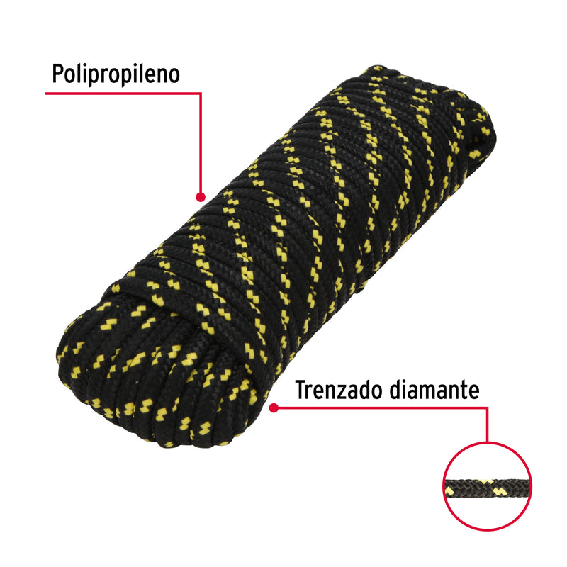 Cuerda de Polipropileno trenzada, multicolor,10mm x 30m