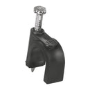 Bolsa con 20 grapas negras Volteck de 10 mm para cable redondo