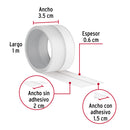 CINTA GUARDAPOLVO 1MX35MM, TRANSPARENTE, HERMEX