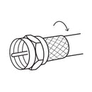 4 conectores coaxiales RG 59 de enroscar, Volteck