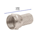 4 conectores coaxiales RG 6 de enroscar, Volteck