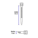 Bolsa con 10 precintos plásticos Volteck, 450x9 mm