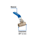 VALVULA DE ESFERA DE LATON, ROSCABLE 1/4", FOSET