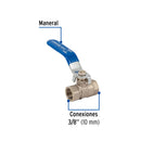 VALVULA DE ESFERA DE LATON, ROSCABLE 3/8", FOSET