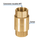 VALVULA DE RETENCION DE LATÓN DE 1/2", FOSET