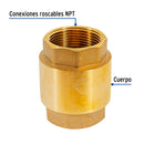 VALVULA DE RETENCION DE LATÓN DE 1.1/4", FOSET