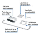JGO DE 5 ACCESORIOS P/ BAÑO ACERO INOX, FOSET