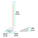 Recogedor plástico con bastón de madera, Klintek