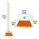 Escoba chica Truper,  tipo abanico con cerdas de PVC