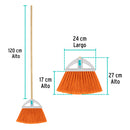 Escoba grande Truper,  tipo abanico con cerdas de PVC