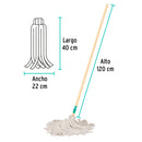 Trapeador Klintek, 350 g con bastón de 120 cm