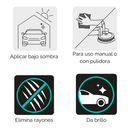 Polish en pasta rosa para auto, 250 g, uso medio, Klintek